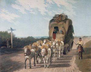 Stage Waggon, engraved by J. Baily, published by J. Watson by English School